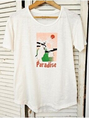 Madewell Lightweight 100% Cotton Birds Of Paradise Tee XS